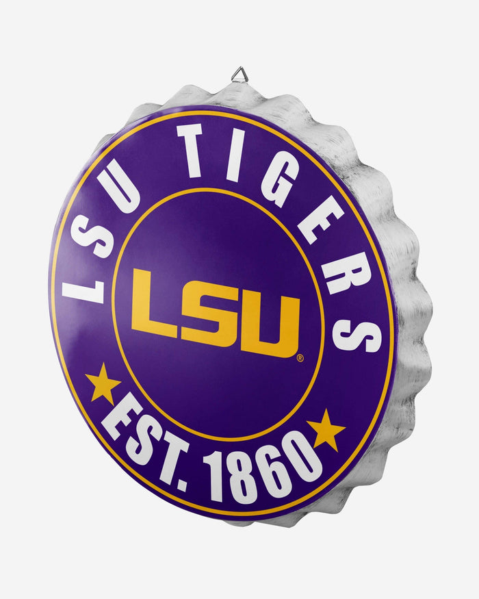 LSU Tigers Bottle Cap Wall Sign FOCO - FOCO.com