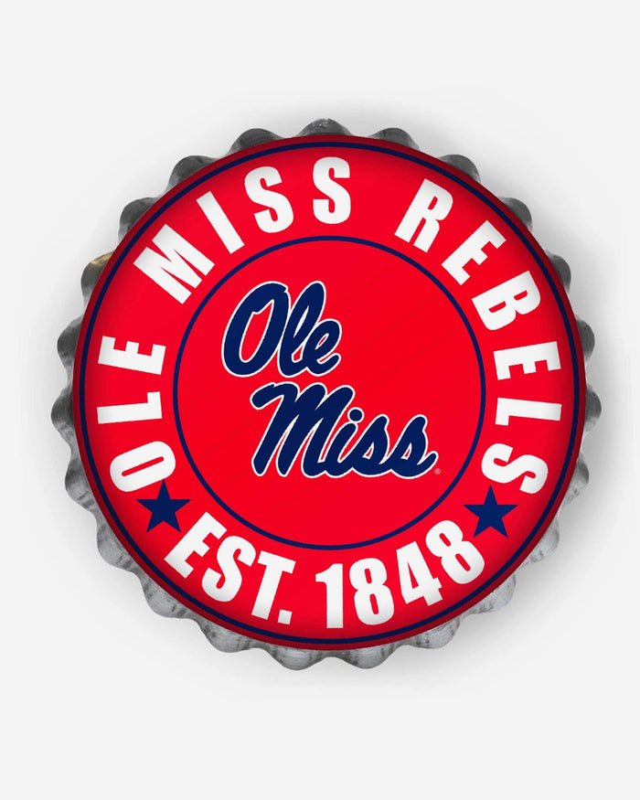 Ole Miss Rebels Bottle Cap Wall Sign FOCO - FOCO.com