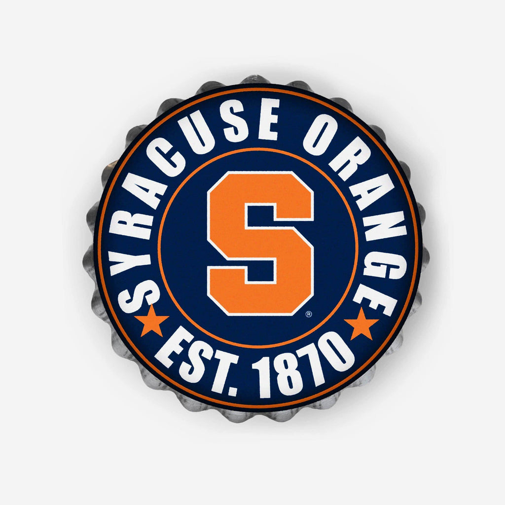 Syracuse Orange Bottle Cap Wall Sign FOCO - FOCO.com