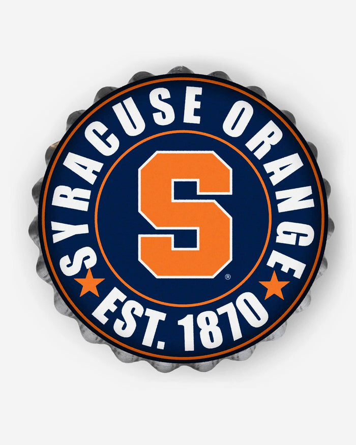 Syracuse Orange Bottle Cap Wall Sign FOCO - FOCO.com