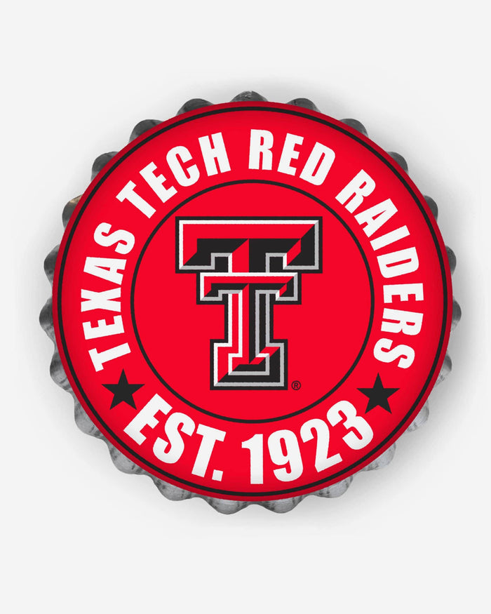 Texas Tech Red Raiders Bottle Cap Wall Sign FOCO - FOCO.com