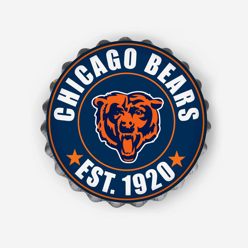 Chicago Bears Bottle Cap Wall Sign FOCO - FOCO.com