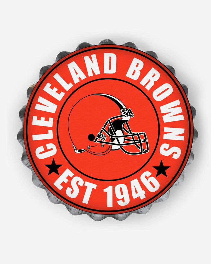 Cleveland Browns Bottle Cap Wall Sign FOCO - FOCO.com