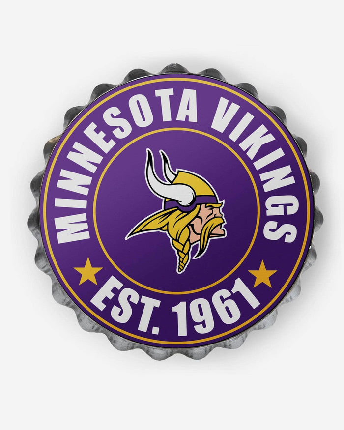 Minnesota Vikings Bottle Cap Wall Sign FOCO - FOCO.com