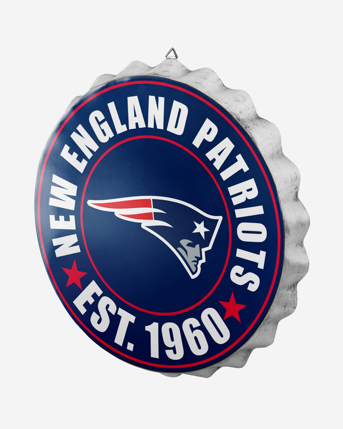 New England Patriots Bottle Cap Wall Sign FOCO - FOCO.com
