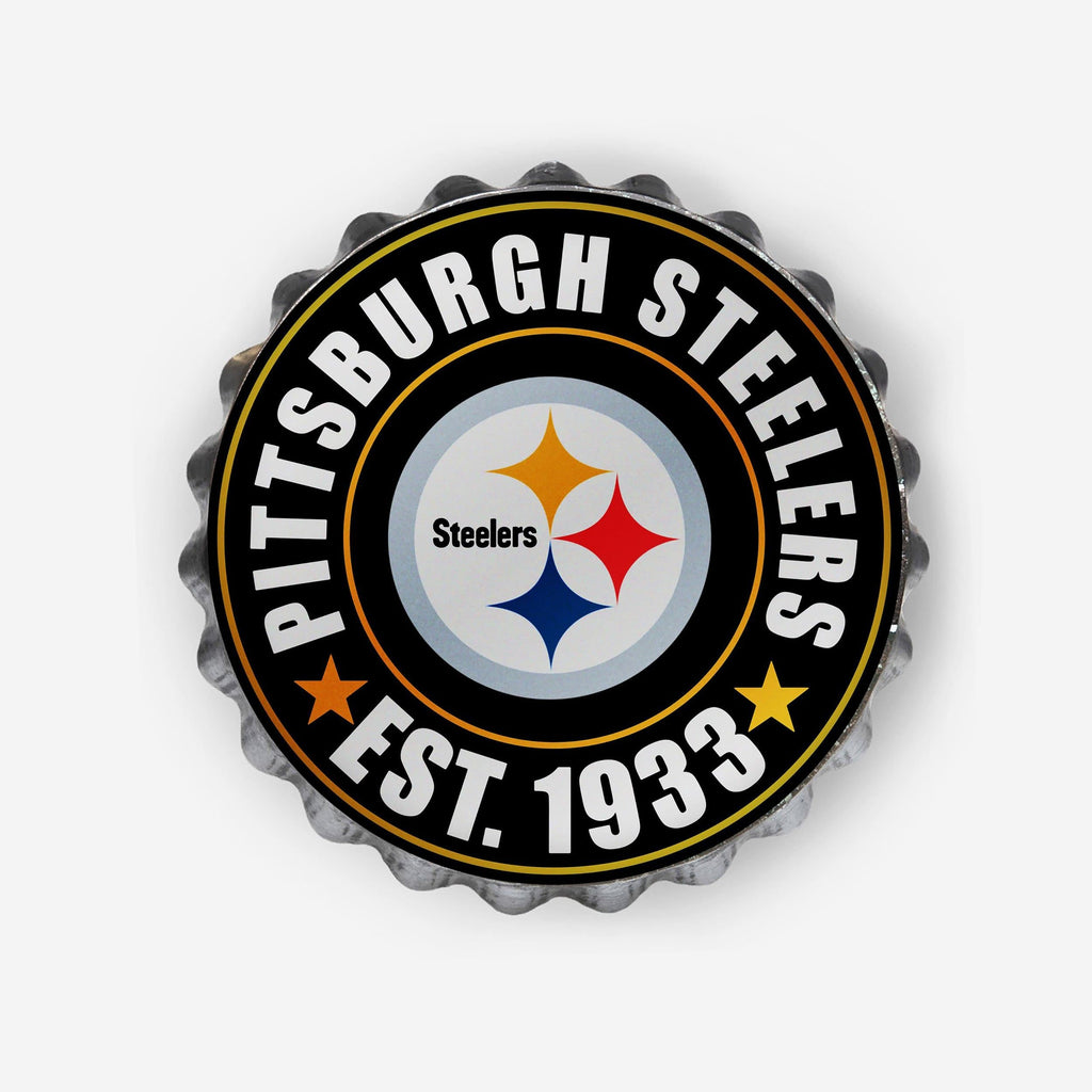 Pittsburgh Steelers Bottle Cap Wall Sign FOCO - FOCO.com