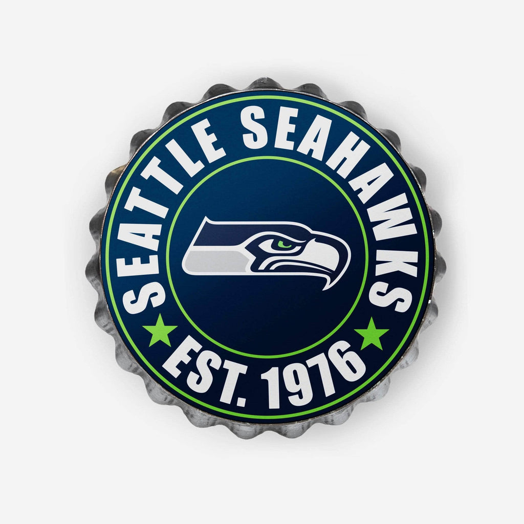 Seattle Seahawks Bottle Cap Wall Sign FOCO - FOCO.com