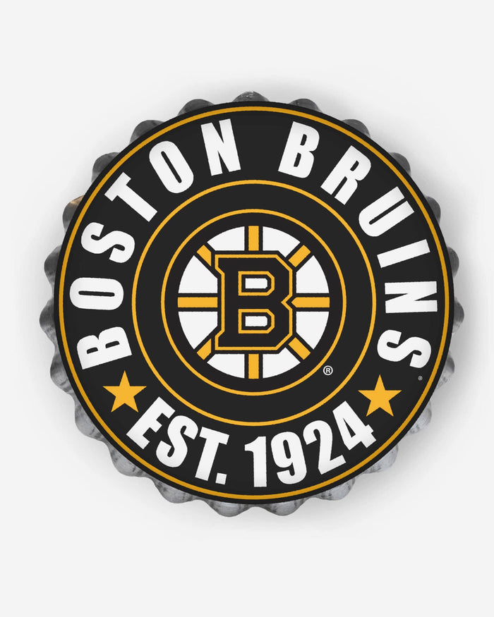 Boston Bruins Bottle Cap Wall Sign FOCO - FOCO.com