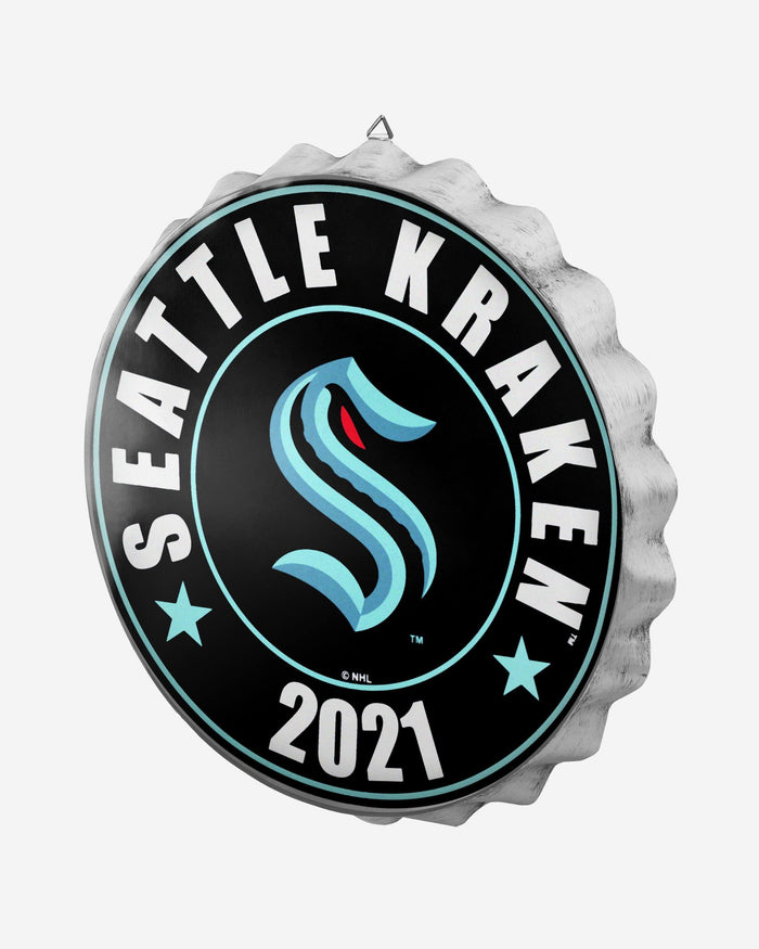 Seattle Kraken Bottle Cap Wall Sign FOCO - FOCO.com