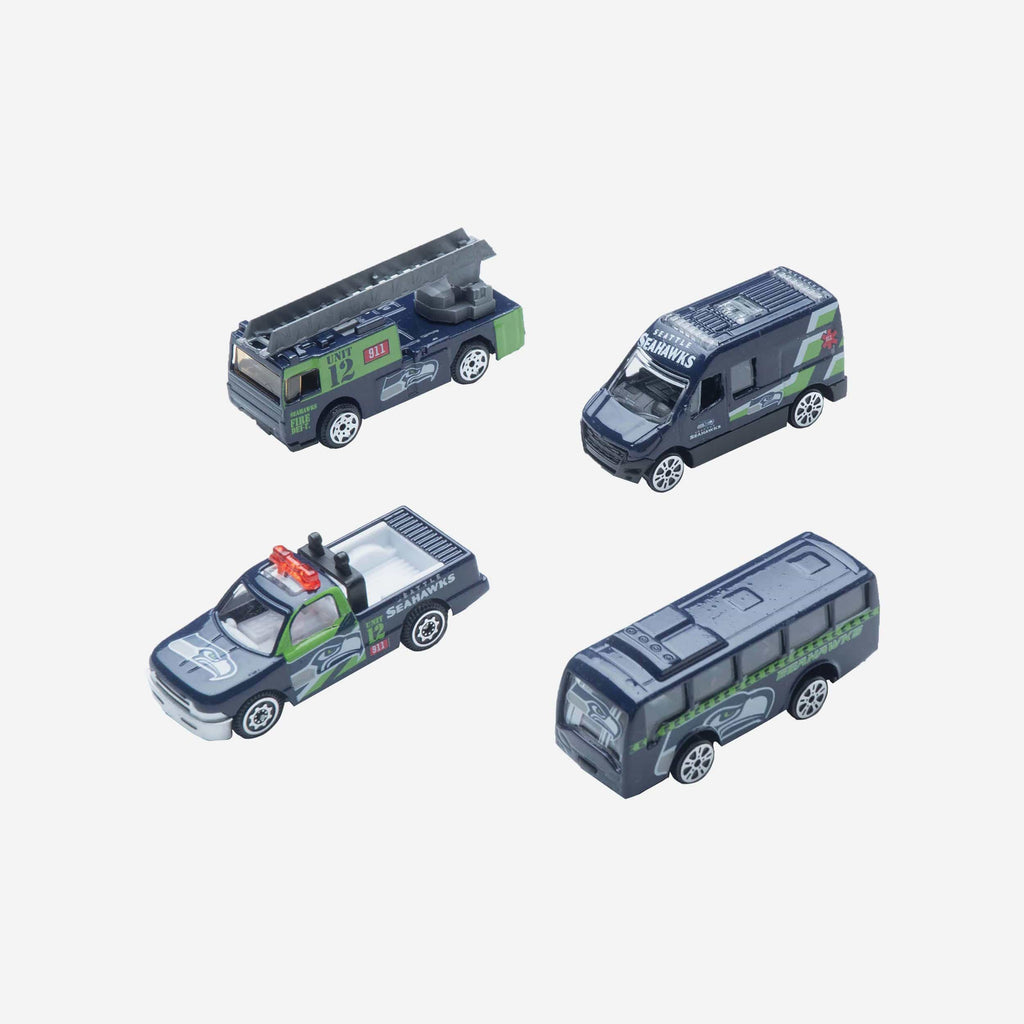 Seattle Seahawks Die Cast Cars 4 Pack FOCO - FOCO.com