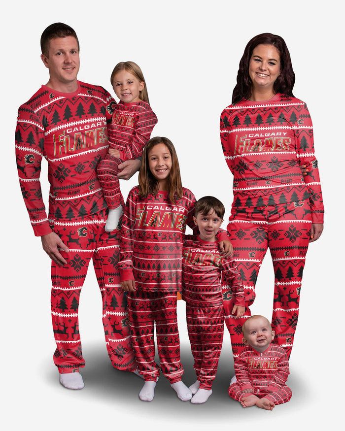 Calgary Flames Womens Family Holiday Pajamas FOCO - FOCO.com