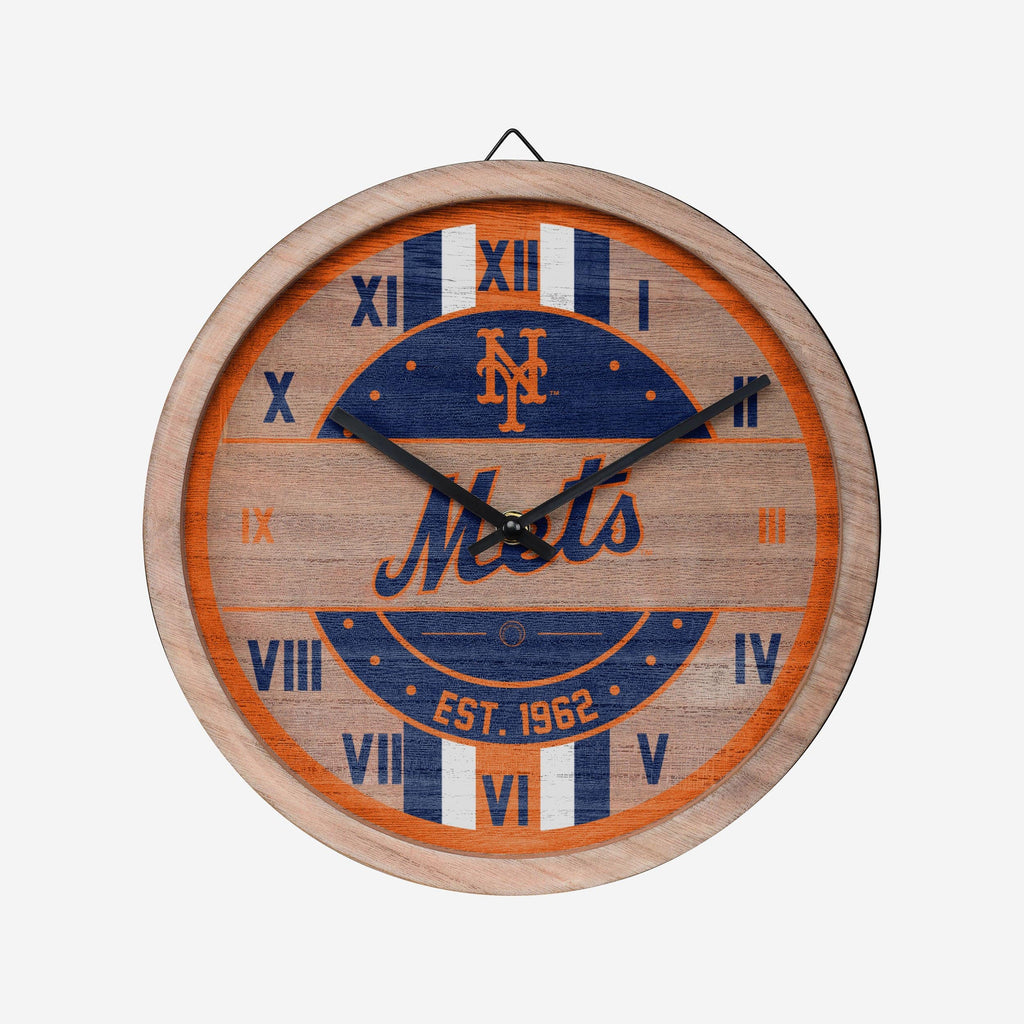 New York Mets Barrel Wall Clock FOCO - FOCO.com