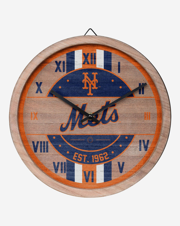 New York Mets Barrel Wall Clock FOCO - FOCO.com