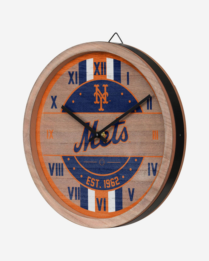 New York Mets Barrel Wall Clock FOCO - FOCO.com