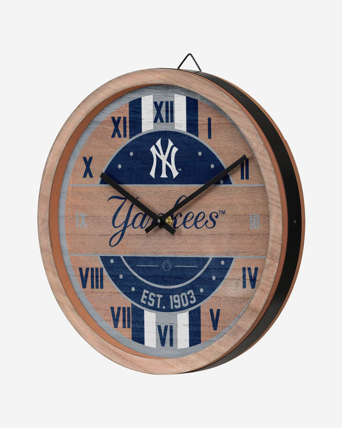 New York Yankees Barrel Wall Clock FOCO - FOCO.com