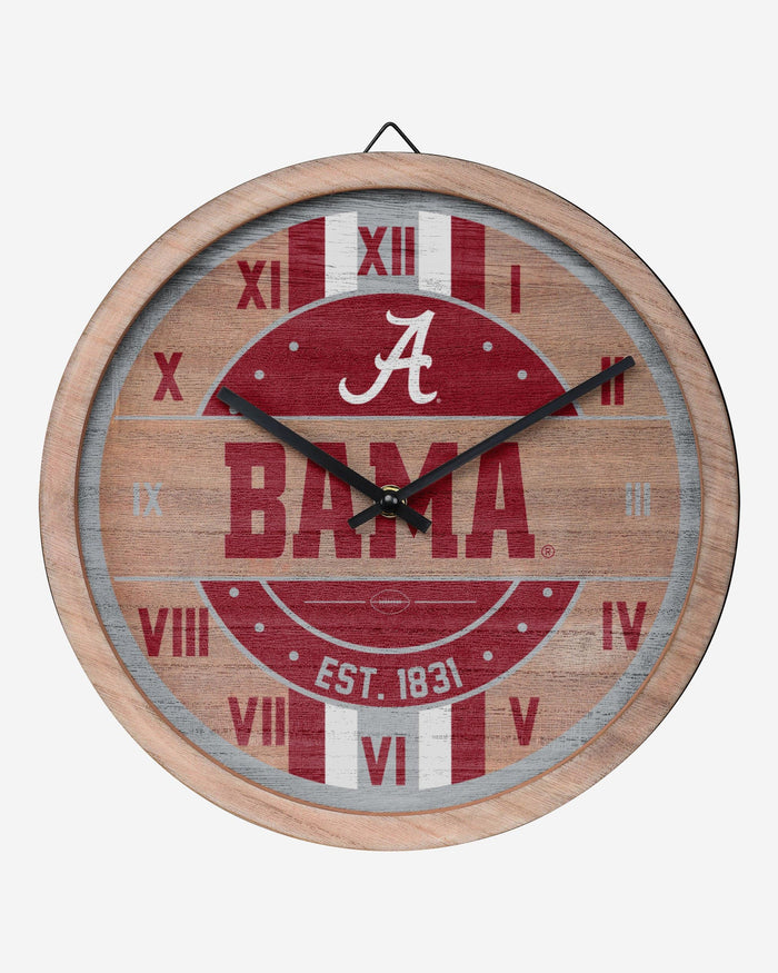 Alabama Crimson Tide Barrel Wall Clock FOCO - FOCO.com