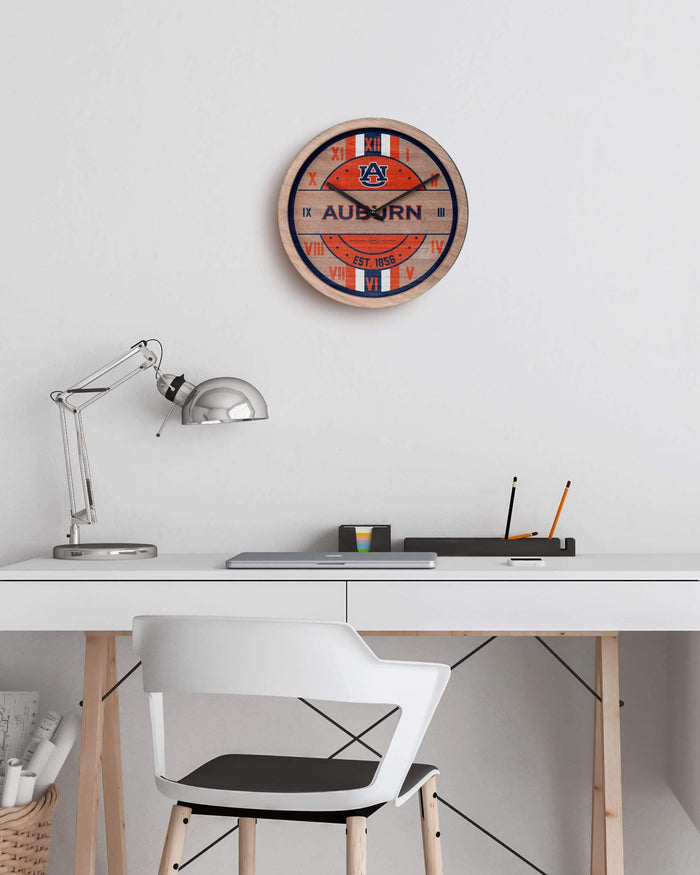 Auburn Tigers Barrel Wall Clock FOCO - FOCO.com