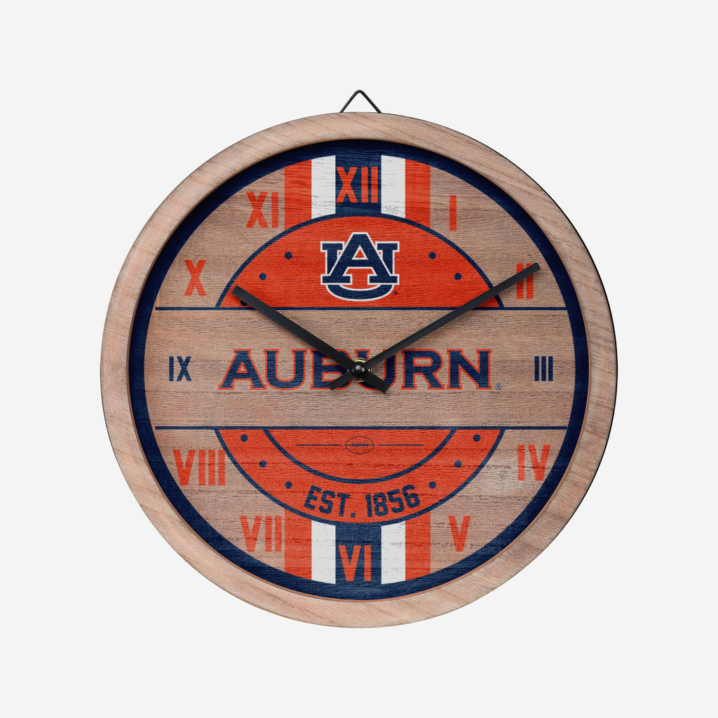 Auburn Tigers Barrel Wall Clock FOCO - FOCO.com