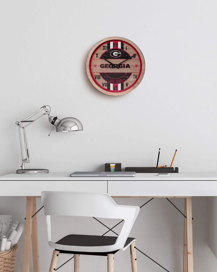 Georgia Bulldogs Barrel Wall Clock FOCO - FOCO.com