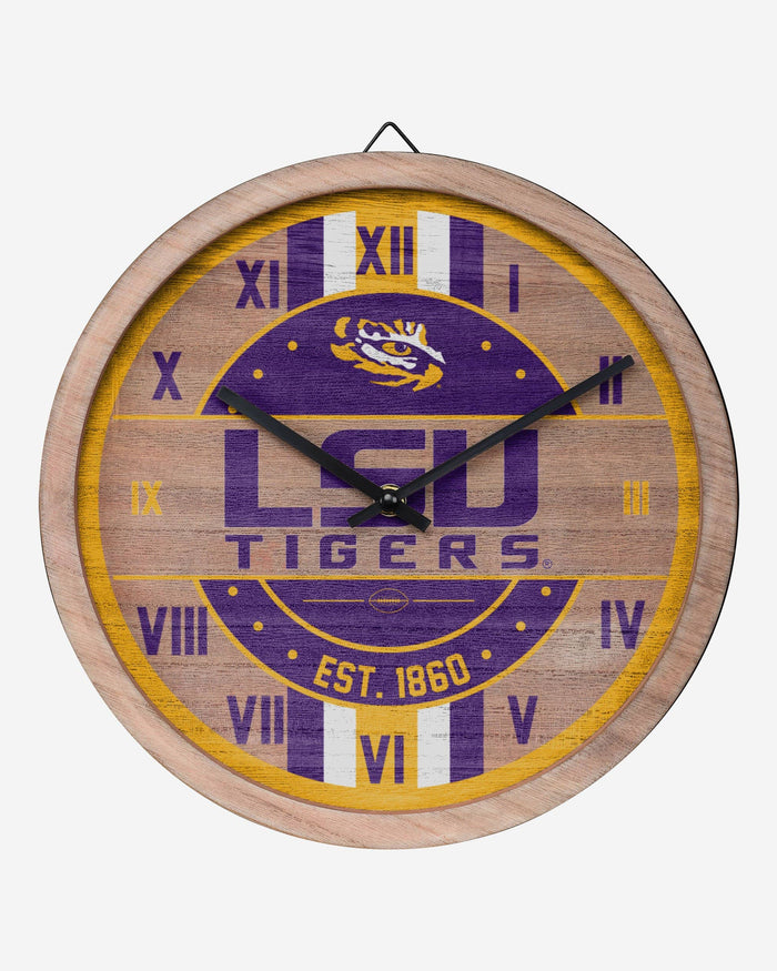 LSU Tigers Barrel Wall Clock FOCO - FOCO.com