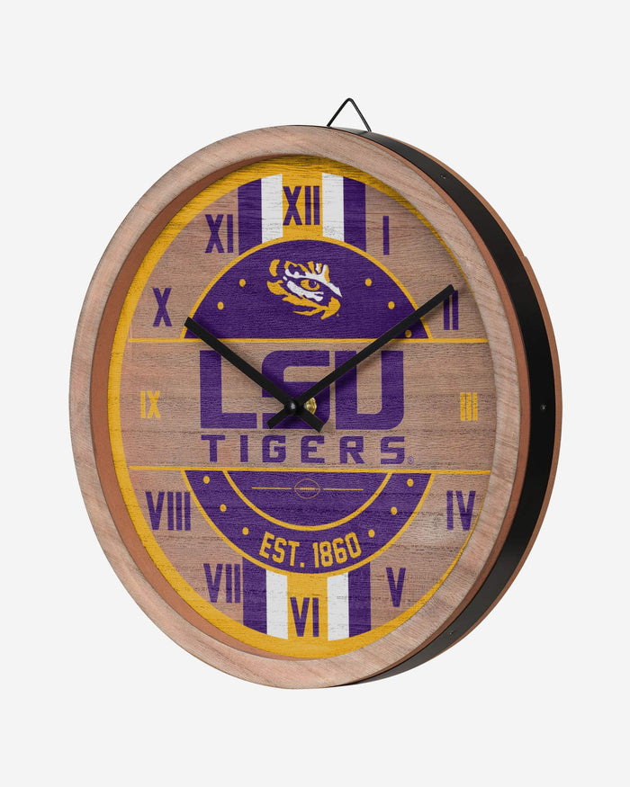 LSU Tigers Barrel Wall Clock FOCO - FOCO.com