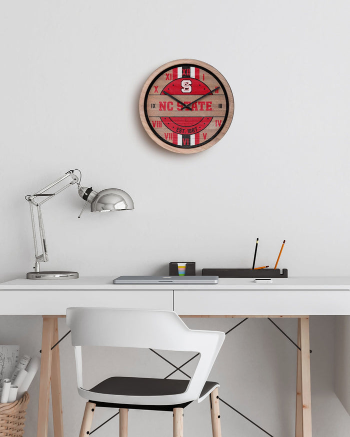 NC State Wolfpack Barrel Wall Clock FOCO - FOCO.com