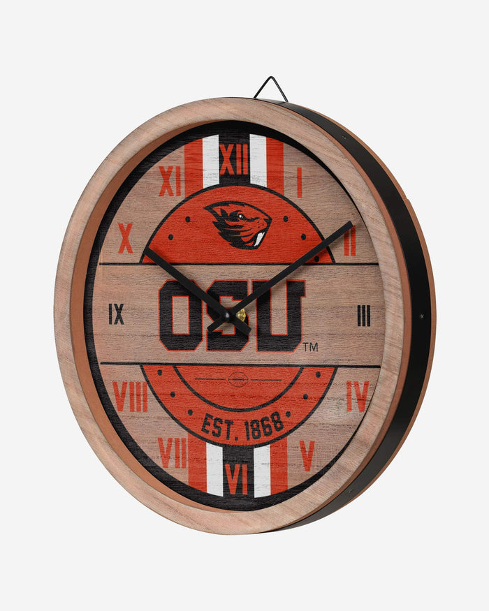 Oregon State Beavers Barrel Wall Clock FOCO - FOCO.com