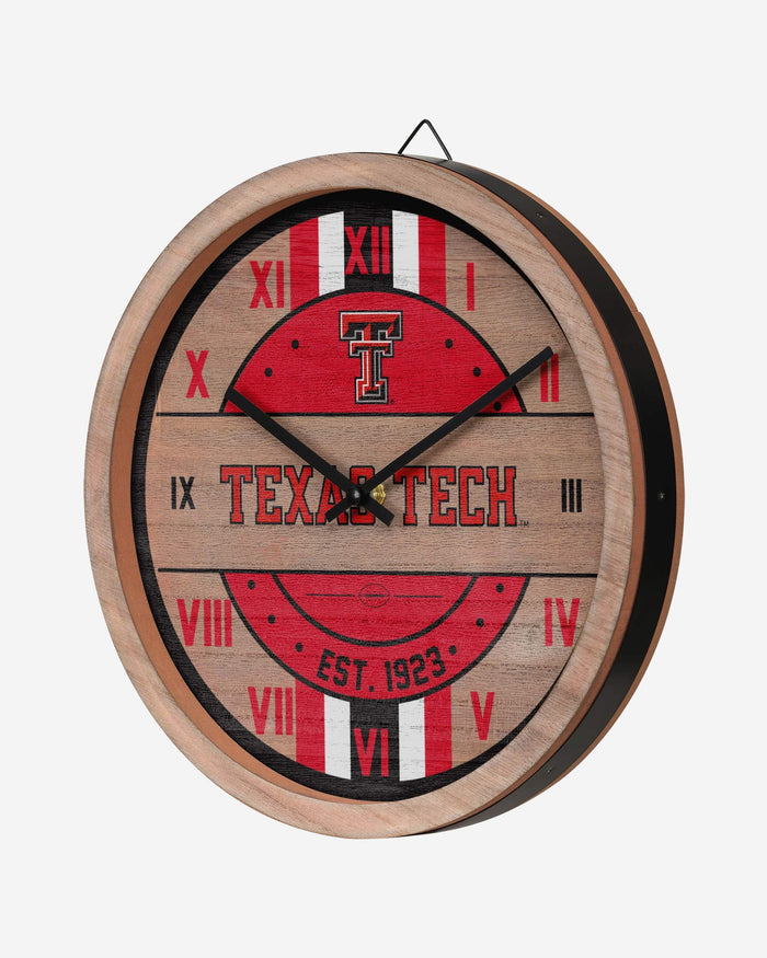 Texas Tech Red Raiders Barrel Wall Clock FOCO - FOCO.com