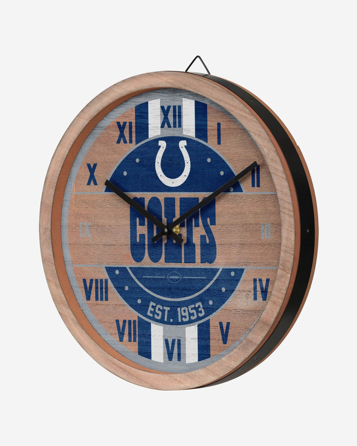 Indianapolis Colts Barrel Wall Clock FOCO - FOCO.com