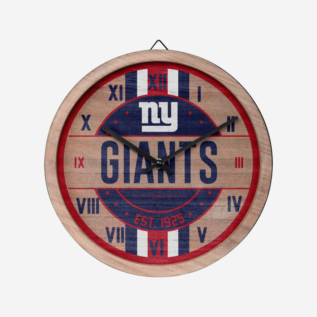 New York Giants Barrel Wall Clock FOCO - FOCO.com