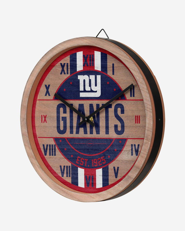 New York Giants Barrel Wall Clock FOCO - FOCO.com