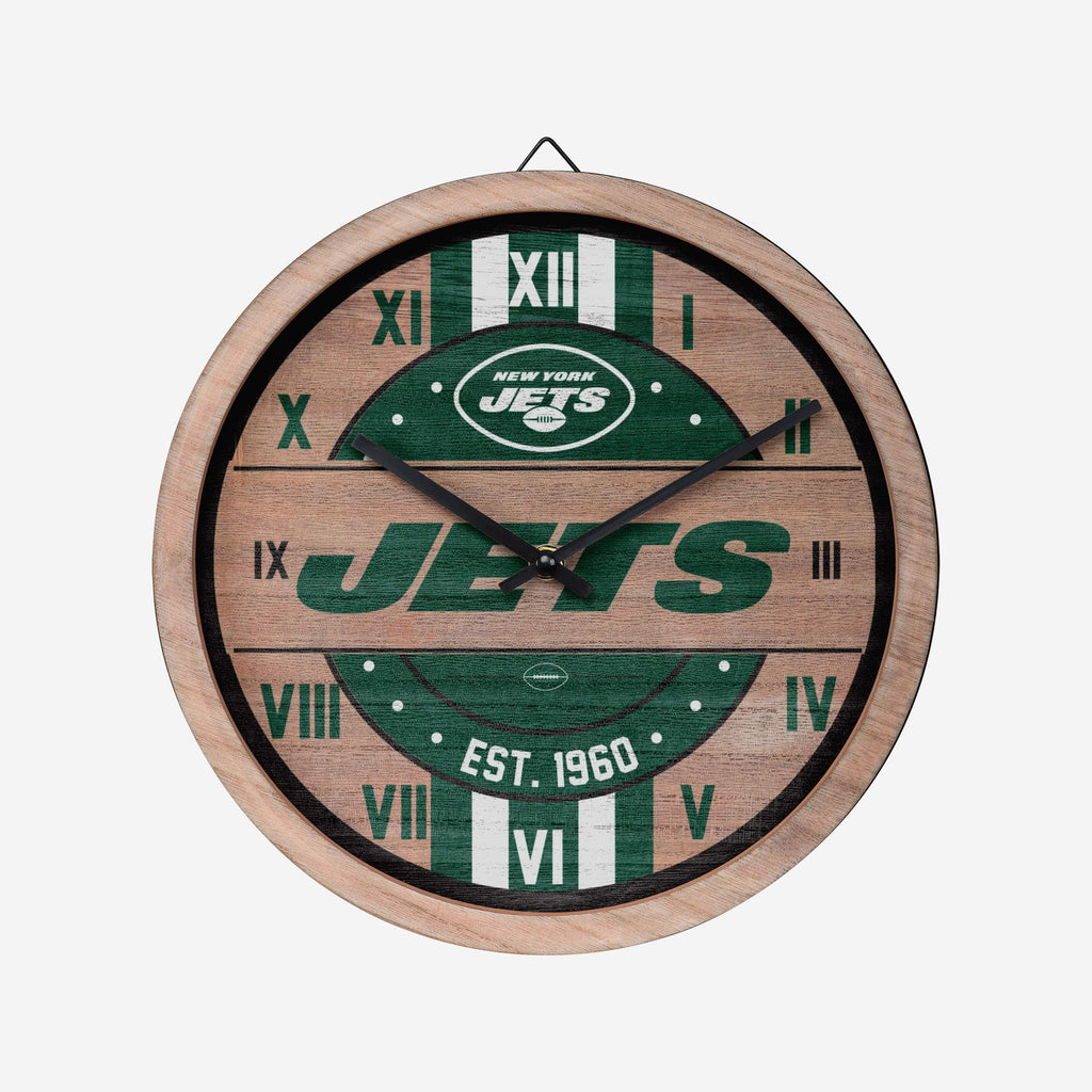 New York Jets Barrel Wall Clock FOCO - FOCO.com