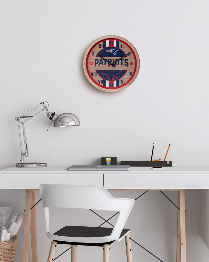 New England Patriots Barrel Wall Clock FOCO - FOCO.com