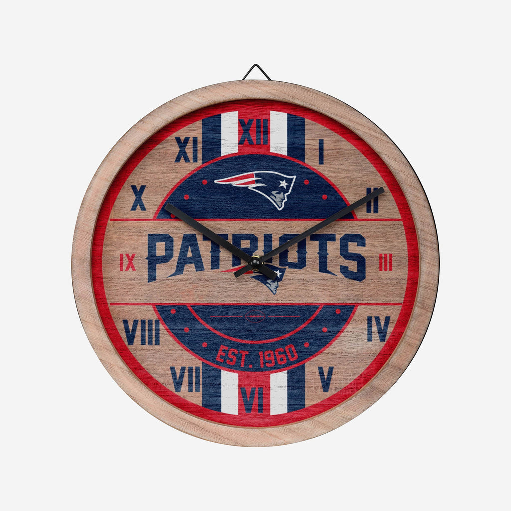 New England Patriots Barrel Wall Clock FOCO - FOCO.com