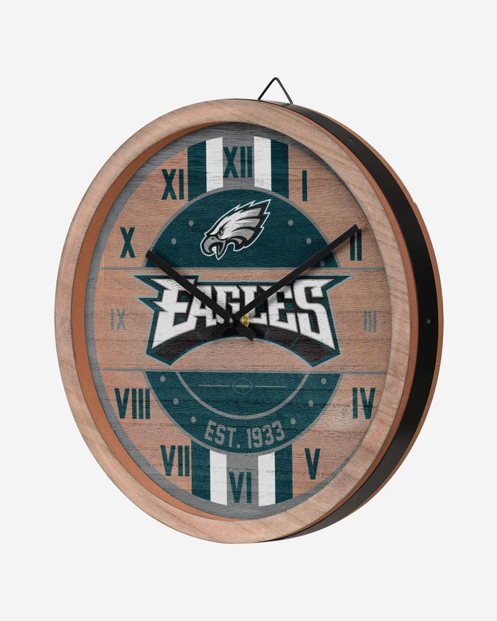 Philadelphia Eagles Barrel Wall Clock FOCO - FOCO.com
