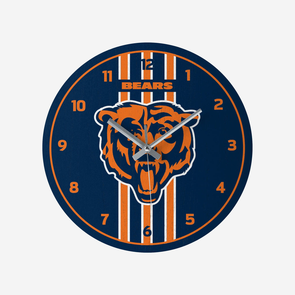Chicago Bears Team Stripe Clock FOCO - FOCO.com