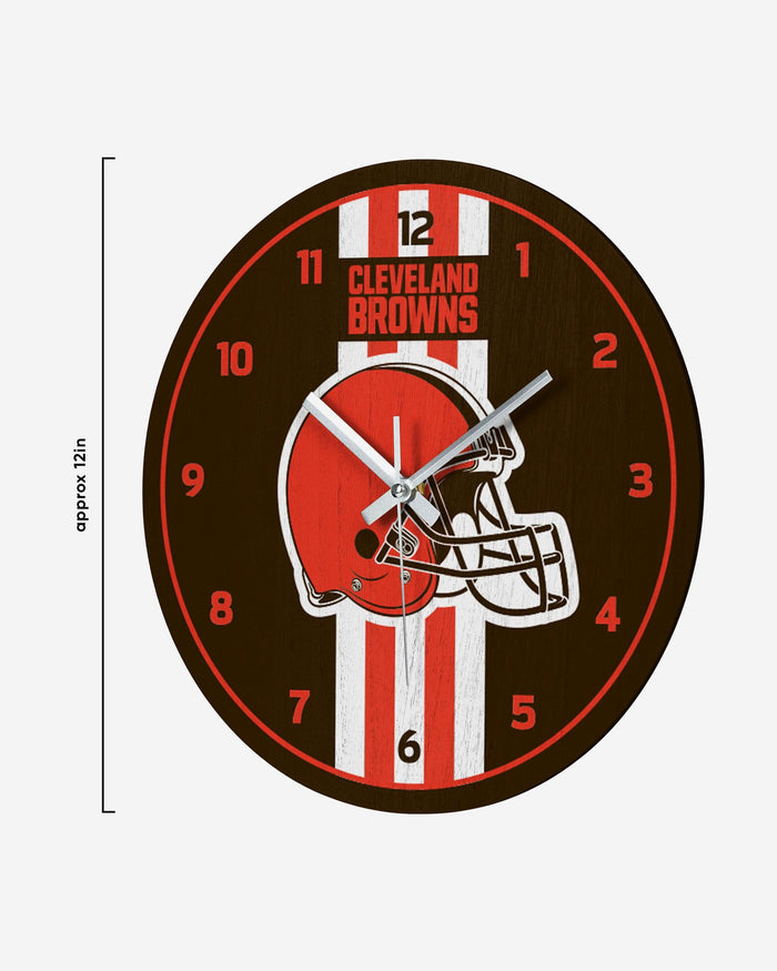 Cleveland Browns Team Stripe Clock FOCO - FOCO.com