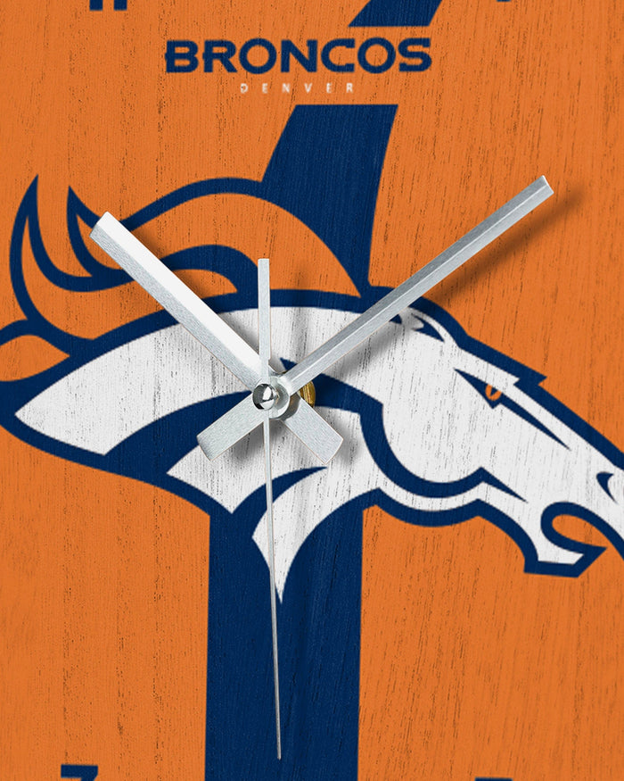 Denver Broncos Team Stripe Clock FOCO - FOCO.com