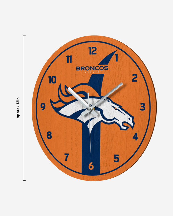 Denver Broncos Team Stripe Clock FOCO - FOCO.com