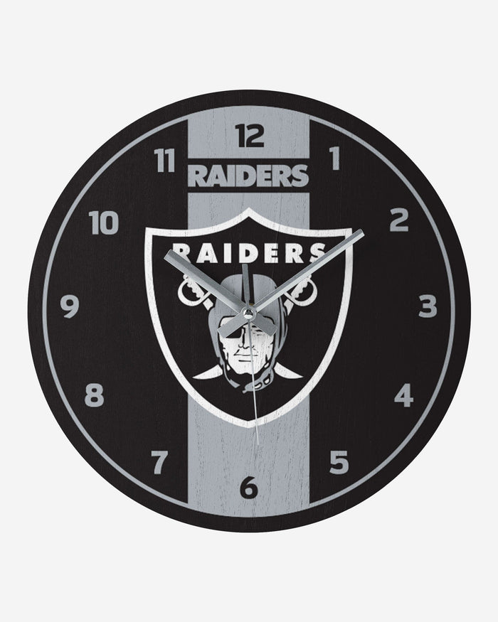 Las Vegas Raiders Team Stripe Clock FOCO - FOCO.com
