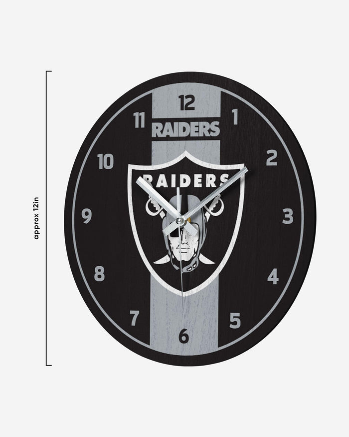 Las Vegas Raiders Team Stripe Clock FOCO - FOCO.com