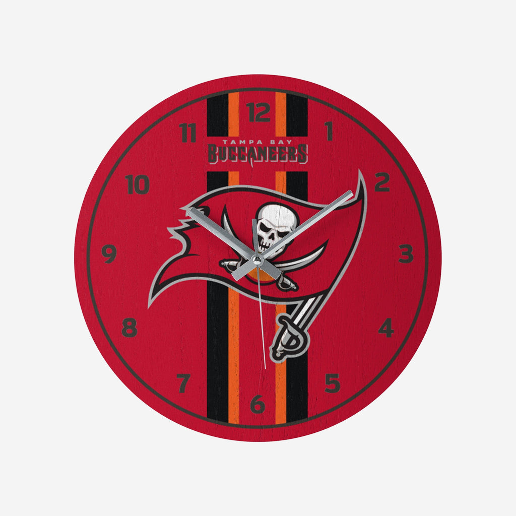 Tampa Bay Buccaneers Team Stripe Clock FOCO - FOCO.com