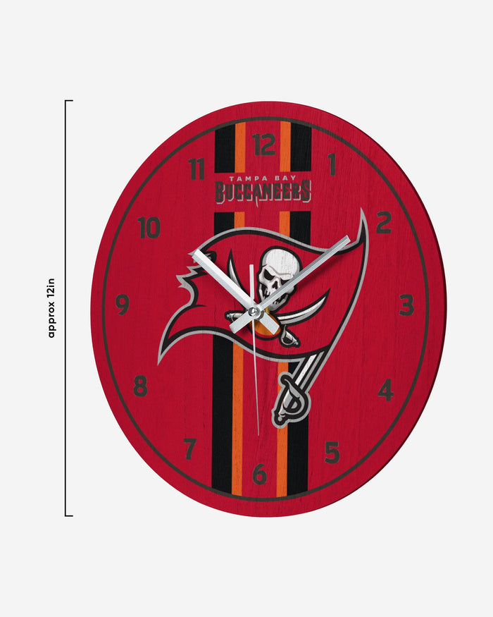 Tampa Bay Buccaneers Team Stripe Clock FOCO - FOCO.com