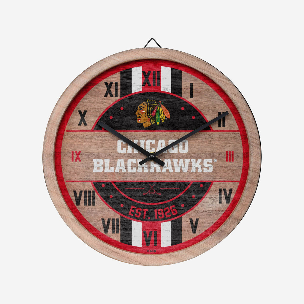 Chicago Blackhawks Barrel Wall Clock FOCO - FOCO.com