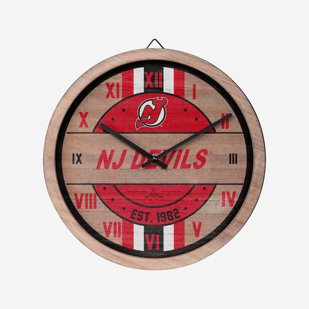 New Jersey Devils Barrel Wall Clock FOCO - FOCO.com