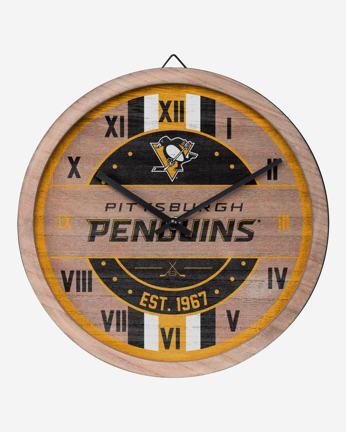 Pittsburgh Penguins Barrel Wall Clock FOCO - FOCO.com