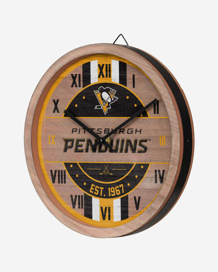 Pittsburgh Penguins Barrel Wall Clock FOCO - FOCO.com