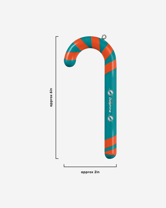 Miami Dolphins 12 Pack Candy Cane Ornament Set FOCO - FOCO.com