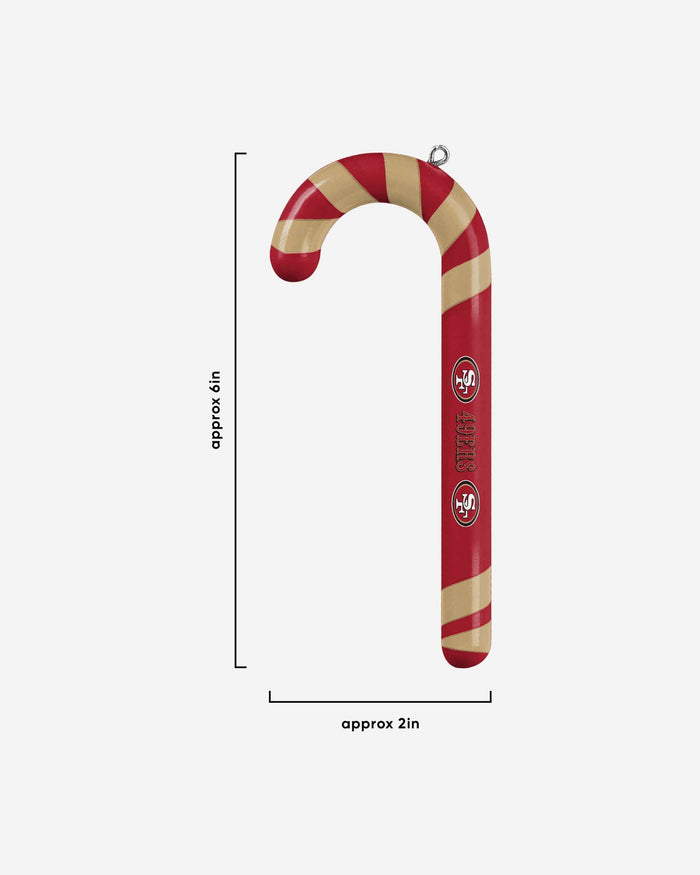 San Francisco 49ers 12 Pack Candy Cane Ornament Set FOCO - FOCO.com