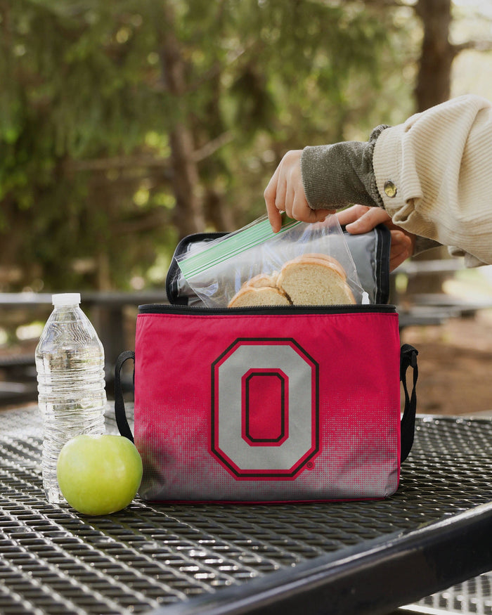 Ohio State Buckeyes Big Logo Gradient 6 Pack Cooler FOCO - FOCO.com